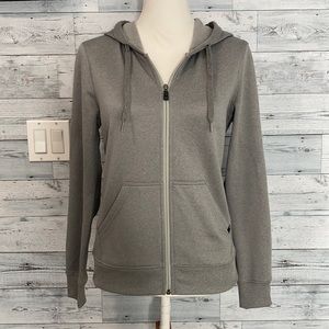OAKLEY FULL ZIP GRAY HOODED SWEATSHIRT